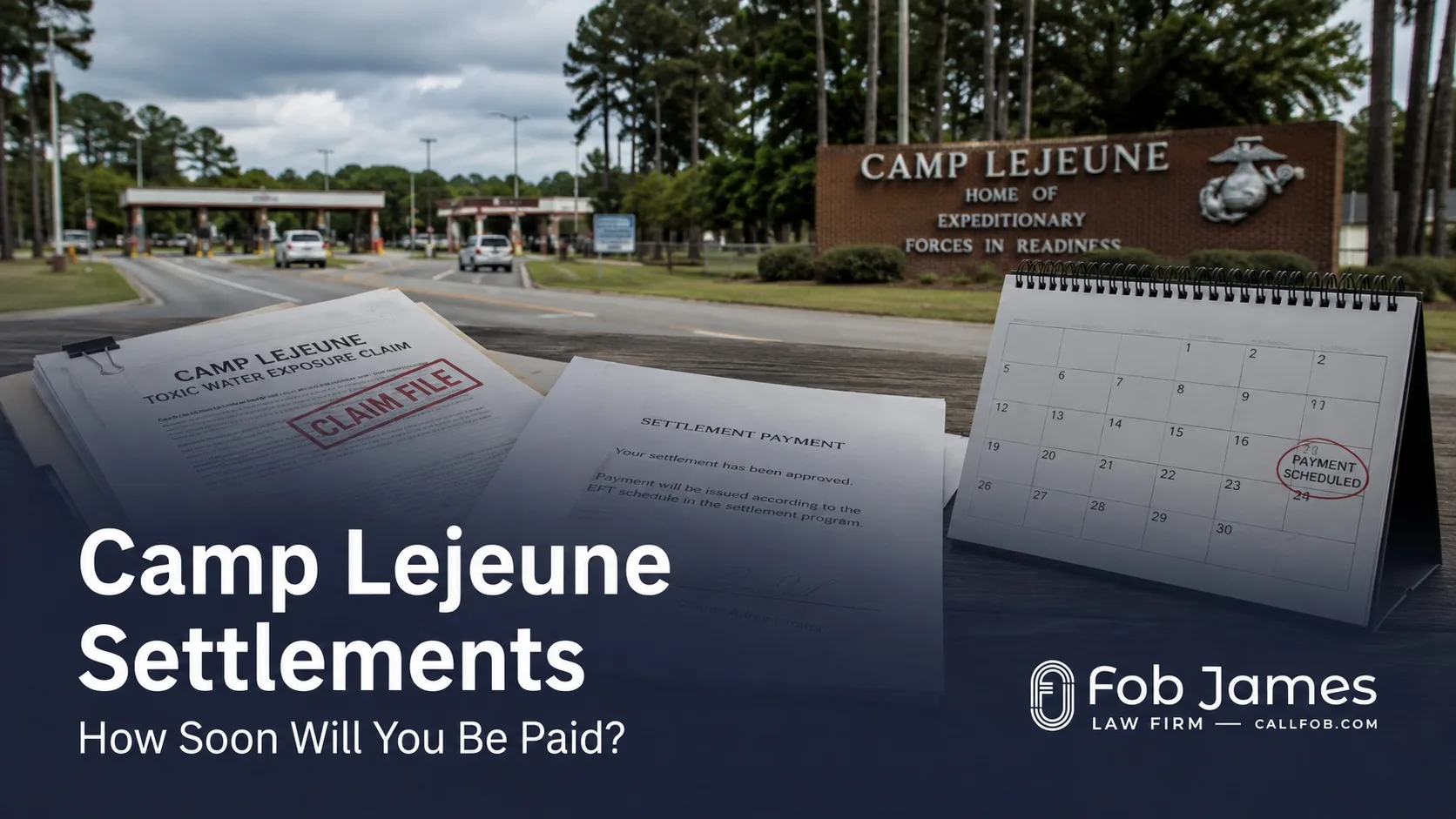 Camp Lejeune settlement claim documents and payment calendar